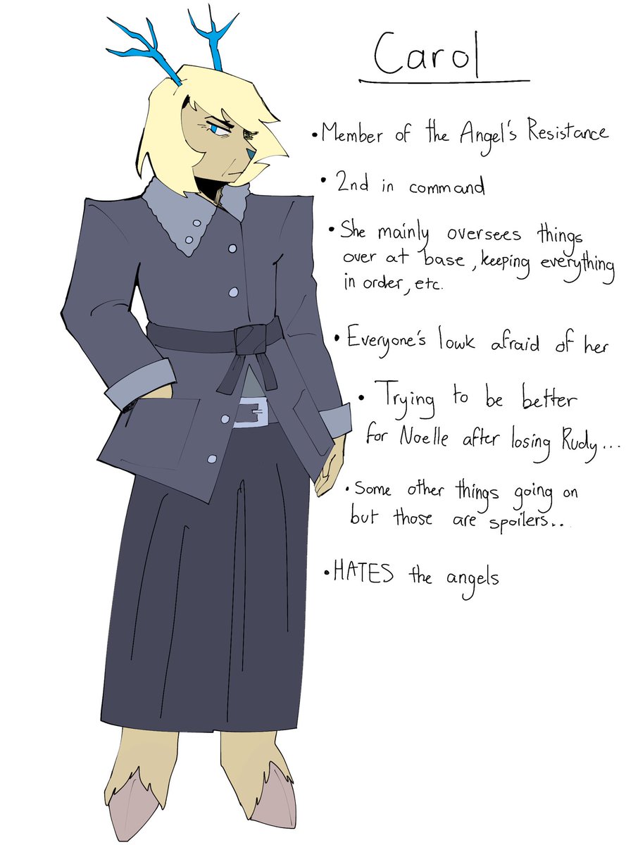 suweetmichi's tweet photo. Next 2 characters for my Au, I plan carol to have a lot of lore and development and berdly is put through the horrors (dw he’ll be okay)
#TheAngelsProgram https://t.co/nSP4vPrdK3