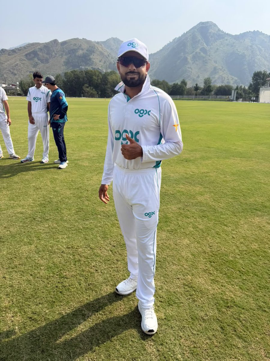 TheRealPCB's tweet photo. Pakistan Test captain @babarazam258 at the Abbottabad Cricket Stadium 🏟️👍

He is part of the OGDCL team taking on KRL in the President's Trophy Grade-I clash 🏏

📺 Watch live on tapmad & Tamasha (in Pakistan)
🌏 For overseas, watch on PCB Domestic Cricket YouTube channel
https://t.co/vvHnc00q9m

#PakistanCricket | #PresidentTrophy
