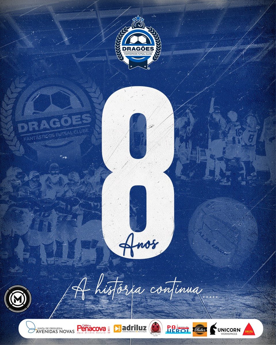 dfutsal2018's tweet photo. Parabéns Dragões Fantásticos Futsal Clube 

8 anos de História 

Obrigado 🫂 a todos os nossos Órgãos Sociais, Direção, Associados, Simpatizantes, Parceiros e ao Mundo do Futsal https://t.co/pvhRLHIhFc