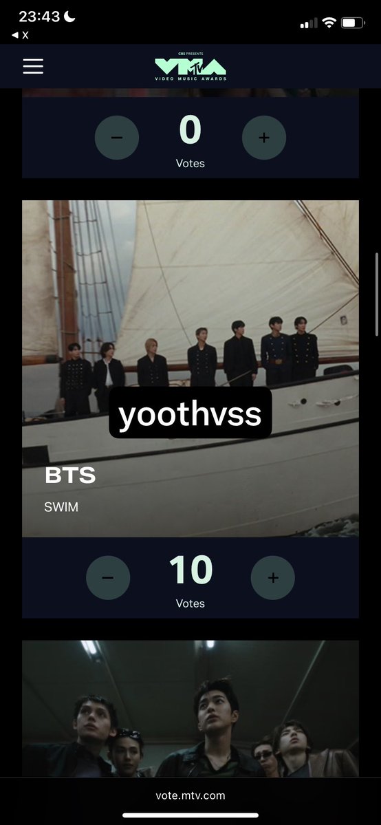 yoothvss's tweet photo. @lvsyoonpj VOTE FOR BTS BEST K-POP ON VMAS
VOTE FOR SWIM SONG OF THE YEAR ON VMAS
#VoteForBTSonVMAs
#VoteForSwimonVMAs https://t.co/2c88mqIZKf