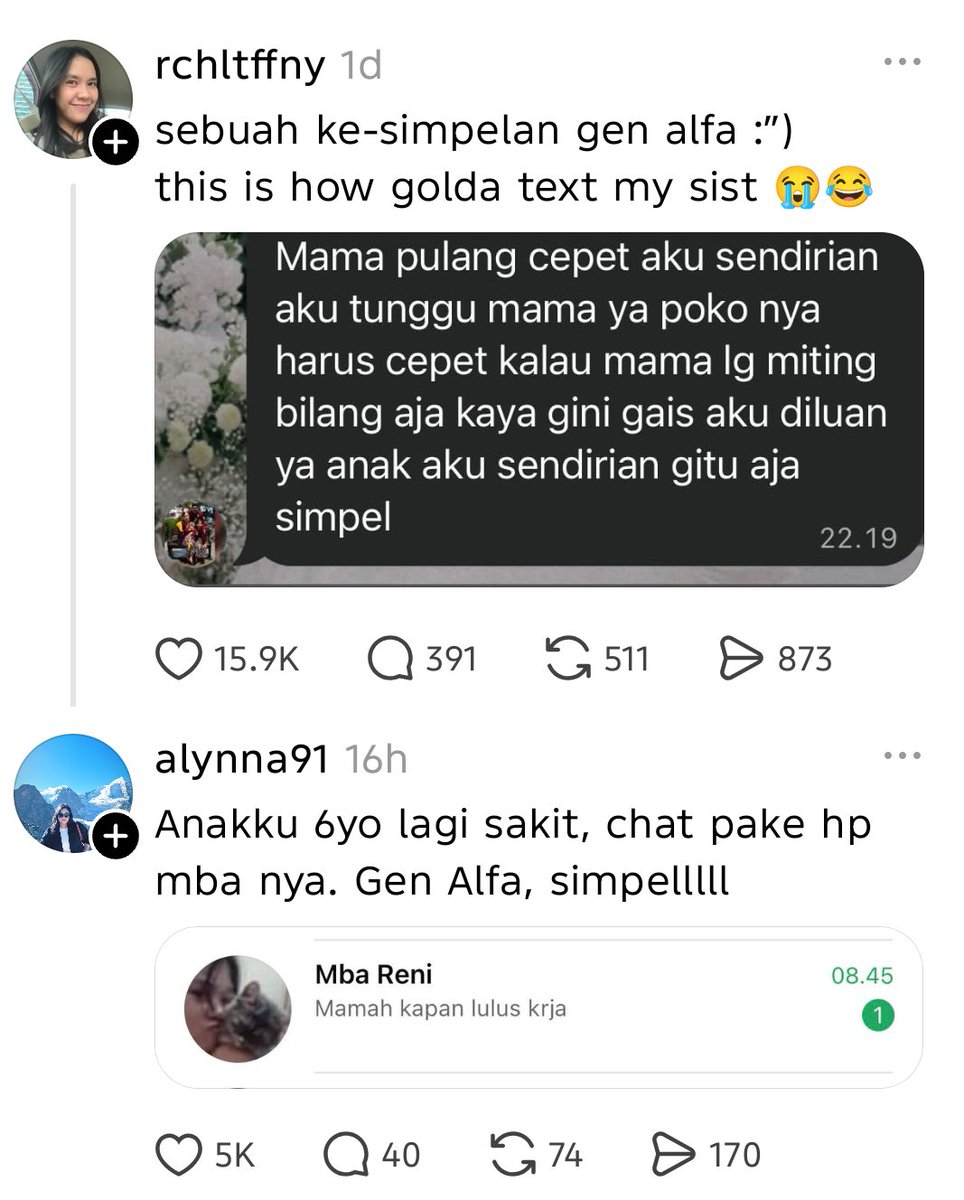 txtdarigenz97's tweet photo. Gen Z blum ada apa-apanya kalau dibandingkan Gen Alpha 💀 https://t.co/YP48l9XuM4