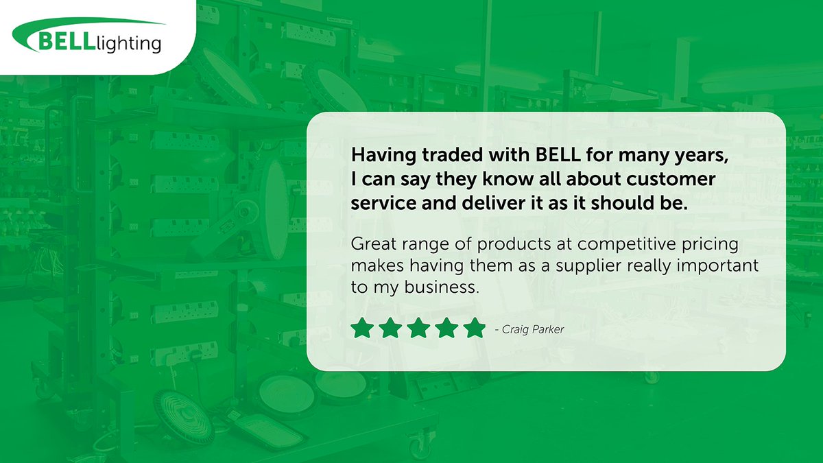 belllighting's tweet photo. It’s always rewarding to hear from customers who have worked with BELL Lighting for many years, and we’re delighted to share these kind words from Craig Parker.

Contact us for stock or project support: https://t.co/EPKnmzGpsc

#belllighting #customerfeedback #lighting https://t.co/93U3ynlTb3