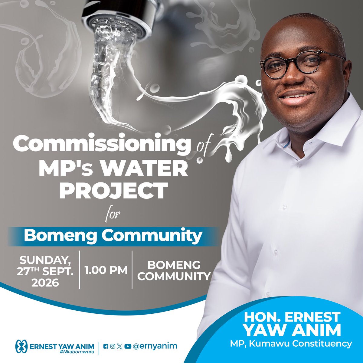 ernyanim's tweet photo. Commissioning of the Bomeng community water project is this weekend.

#KumawuConstituency #ErnestYawAnim https://t.co/JCO4GPTAyw