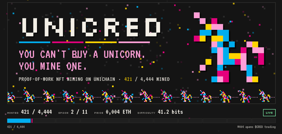 0xweekend59's tweet photo. Kèo free UNI Chain =)) 

Mint nft bằng CPU or GPU 

@Unicred0 

Giá đang x2 =)) 

Máy ai mạnh thì bú bú =)) https://t.co/MFOX3FTF5H