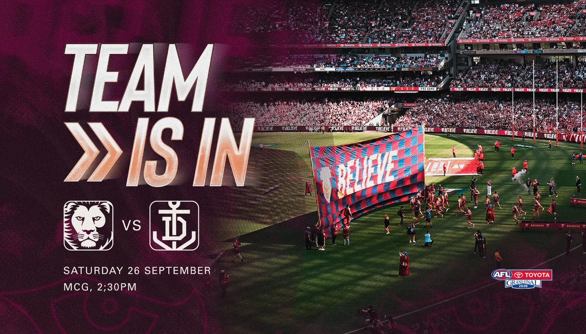 brisbanelions's tweet photo. GO TIME BELIEVERS 🔥
https://t.co/AKIX5YM0iB https://t.co/ddKbXN1CtQ