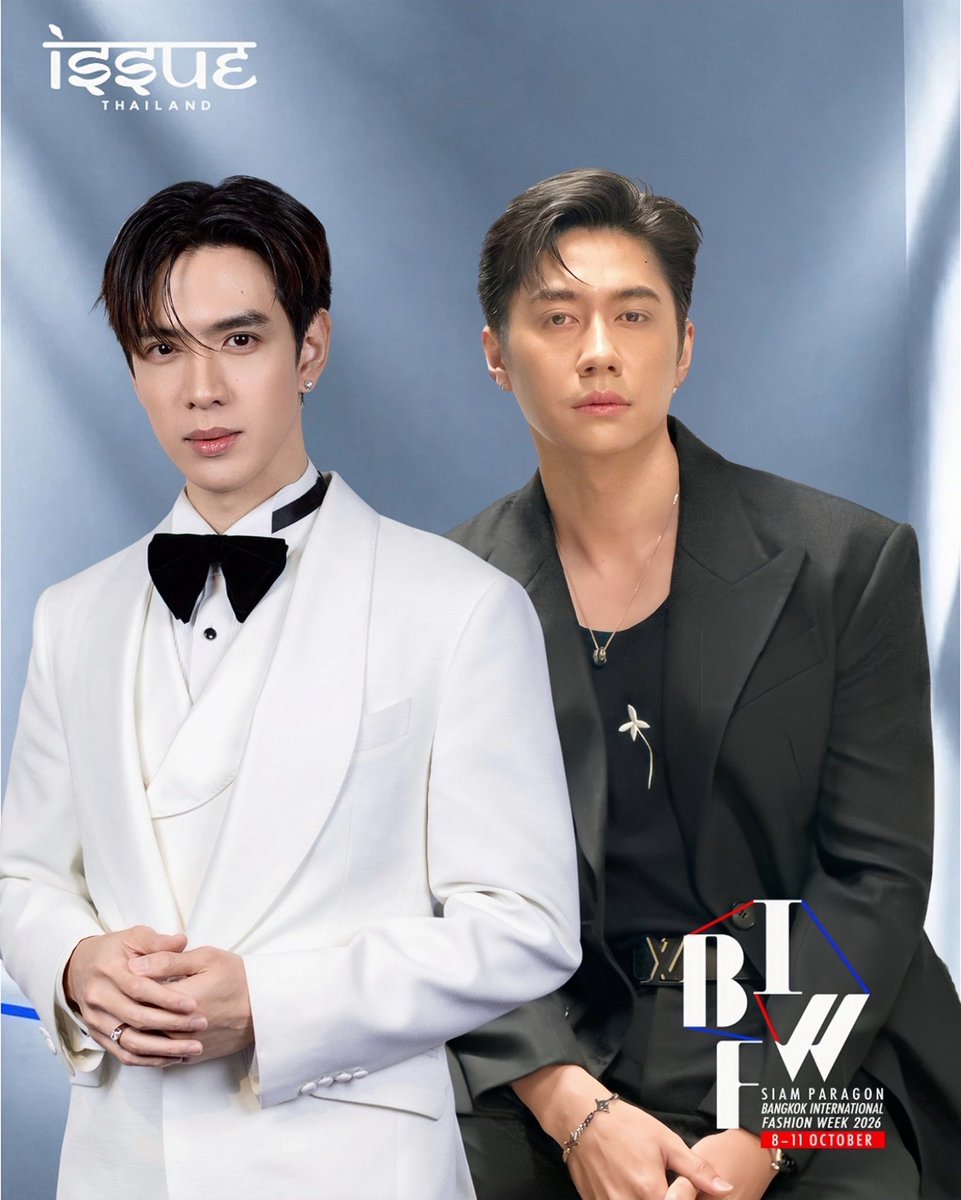 issuethailand's tweet photo. 🔥 เตรียมพบกับ “ฟิล์ม ธนภัทร และ แจม รชตะ” ที่จะมาร่วมสร้างสีสันและเสน่ห์อันโดดเด่นบนรันเวย์ ISSUE Thailand ในงาน Bangkok International Fashion Week 2026 ✨

📅 8 ตุลาคม 2569
📍 Park Paragon
✨ เริ่มแฟชั่นโชว์ 19.00 น.

ติดตามข่าวสารและโปรโมชั่น
Bio  https://t.co/uBYw0MAIQu

#issuethailand  #filmthanapat 
#JamFilm #แจมาฟิล์ม #แจมรชตะ
#bifw2026 
#bangkokinternationalfashionweek