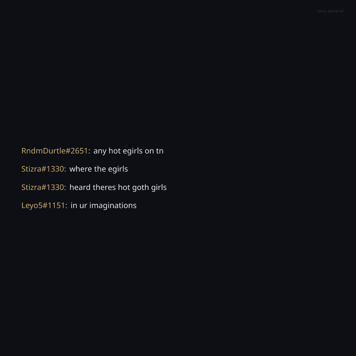 HOTSgeneral's tweet photo. The degenerates coordinated an egirl recruitment sweep across HOTS general in a 60 second window before being shut down by internal resistance. https://t.co/E52GUzv8YQ