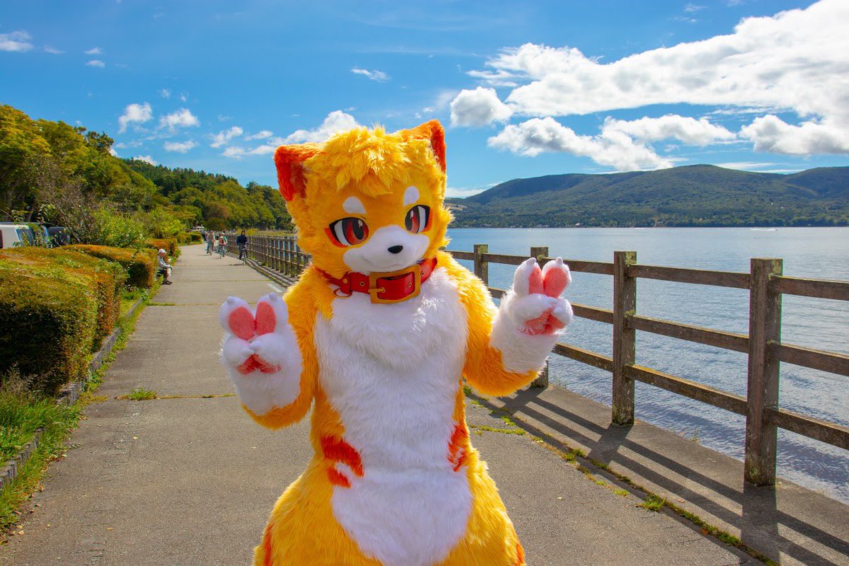 KemoPito's tweet photo. 獣化して初めてのお外！
暑かったけどとても楽しかったよ！

#ふぁーろっじ
#りす村別荘 https://t.co/6VZGLuWQqZ