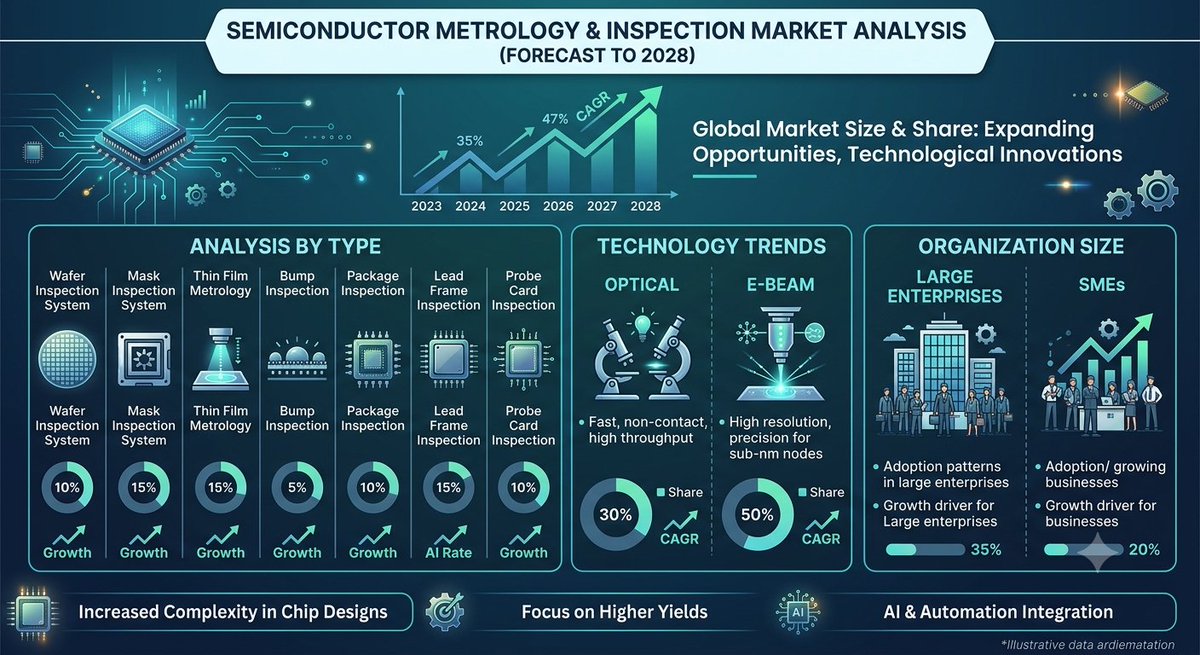 h_mkam's tweet photo. Semiconductor Metrology &amp; Inspection

Explore key trends, growth drivers, technologies and emerging opportunities shaping the Semiconductor Metrology and Inspection Market.
Source - https://t.co/w6u5ToF5na

#Semiconductor #Metrology #Inspection #SemiconductorIndustry #Technology https://t.co/uYTRLgsz8A