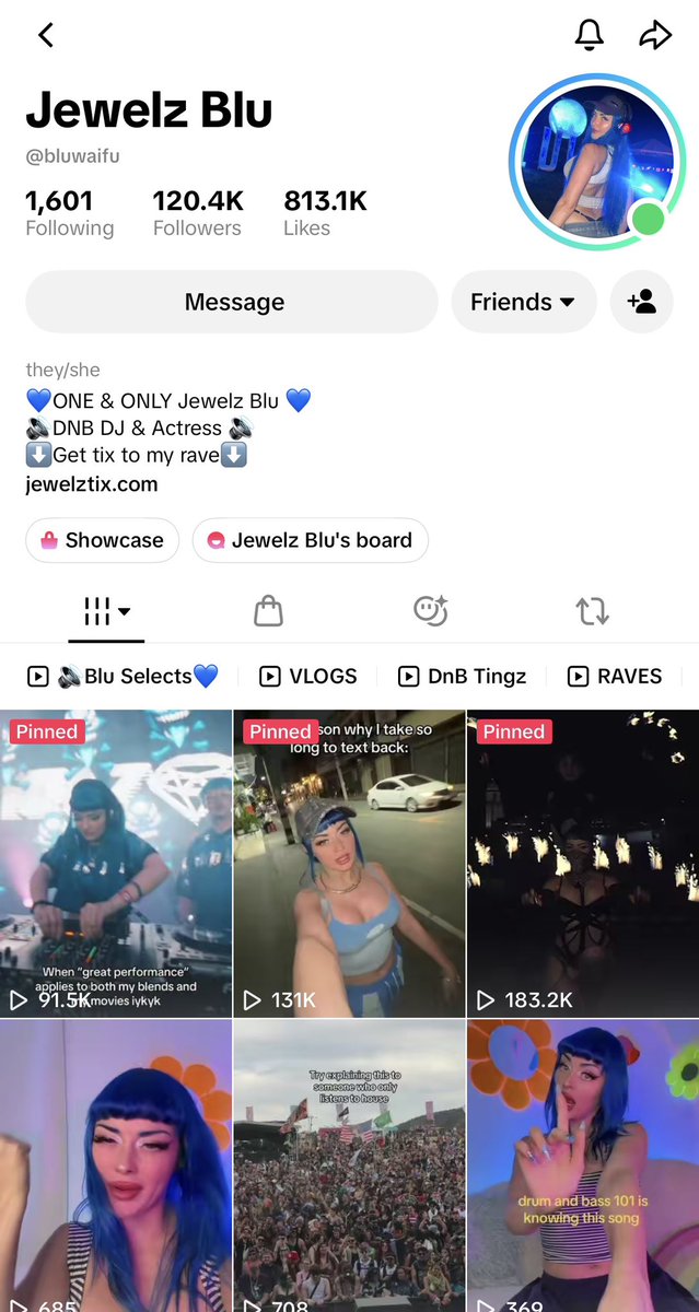 jewelz_blu's tweet photo. If you love rave vlogs, and music ~ give my TikTok a follow 🫶

��️bluwaifu https://t.co/DIGtv011qv