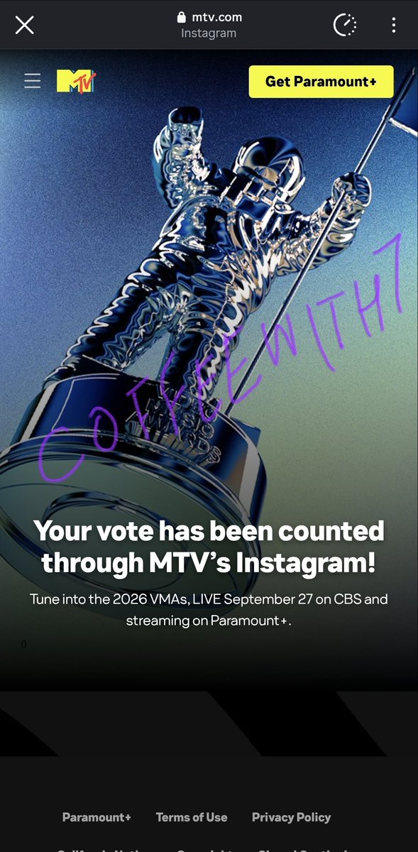 coffeewith7's tweet photo. VOTE FOR BTS ON VMAS 2026
VOTE FOR BTS BEST GROUP ON VMAS
#VoteForBTSonVMAs
#BTSBestGroupOnVMAs
GO ARMY!!! https://t.co/rQgRlvTTPi