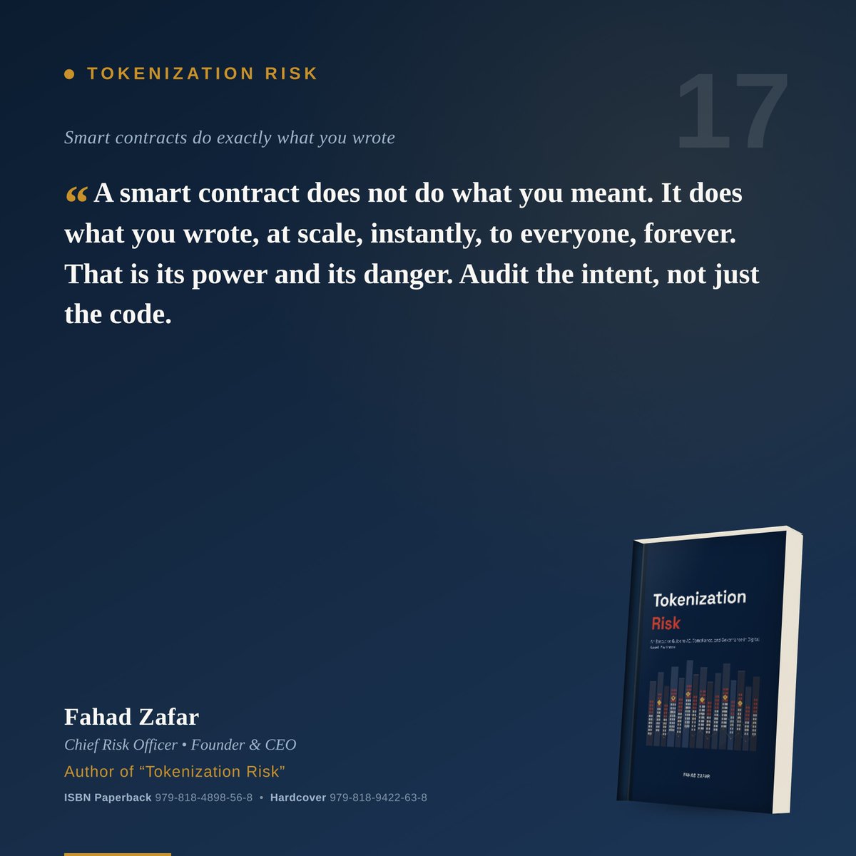 TokenizationRis's tweet photo. "Tokenization Risk"
https://t.co/yFwhrUo7Sb 

#TokenizationRisk #TokenizedStocks #Token #Tokenization #DigitalAssets #Web3 #Blockchain #SAMA #TokenizationRiskBook #quote https://t.co/fw4pH5DLqZ