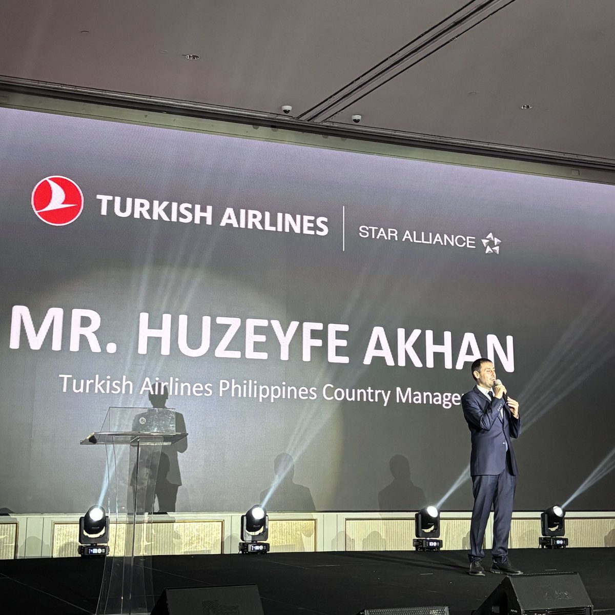 eccponline's tweet photo. 𝗟𝗢𝗢𝗞: The ECCP joined Turkish Airlines’ Appreciation Night on 22 September 2026 at The Fifth Rockwell in Makati City. ✈️

An ECCP Corporate Member since 2016, Turkish Airlines continues to be an active part of the Chamber’s business community. During the event, the airline also announced three additional weekly flights between Manila and Istanbul, increasing its service from 7 to 10 flights per week starting October. 

In frame are ECCP Director of Operations Ms. Gen Anaquita-Gatan with ECCP members from OMLAW and UTravel. Also pictured is Mr. Huzeyfe Akhan, Country Manager of Turkish Airlines.

#ECCPCommunity
#WeChampionBusiness
#ChamberOfChoice