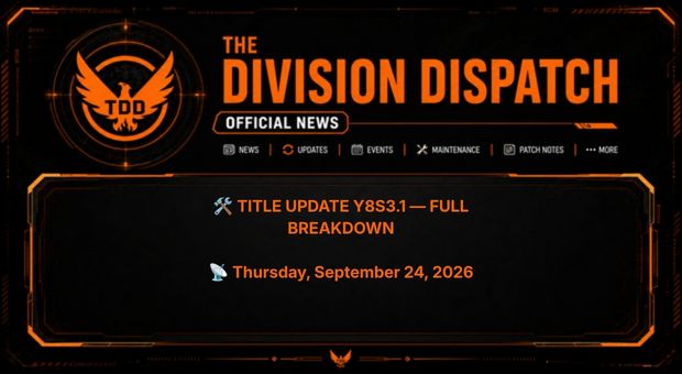 SHDdispatch's tweet photo. π TITLE UPDATE Y8S3.1 PATCH NOTES β RED MOON RISING, PVP UPDATES & RAGE HARVEST β THE DIVISION DISPATCH
Report: https://t.co/WNb60x0M6C
#TheDivision2 #TitleUpdate #PatchNotes #RedMoonRising #TheDivision #RageHarvest #Ubisoft #UbisoftMassive #RedHorizon #DivisionDispatch https://t.co/BkQYOAGKSa