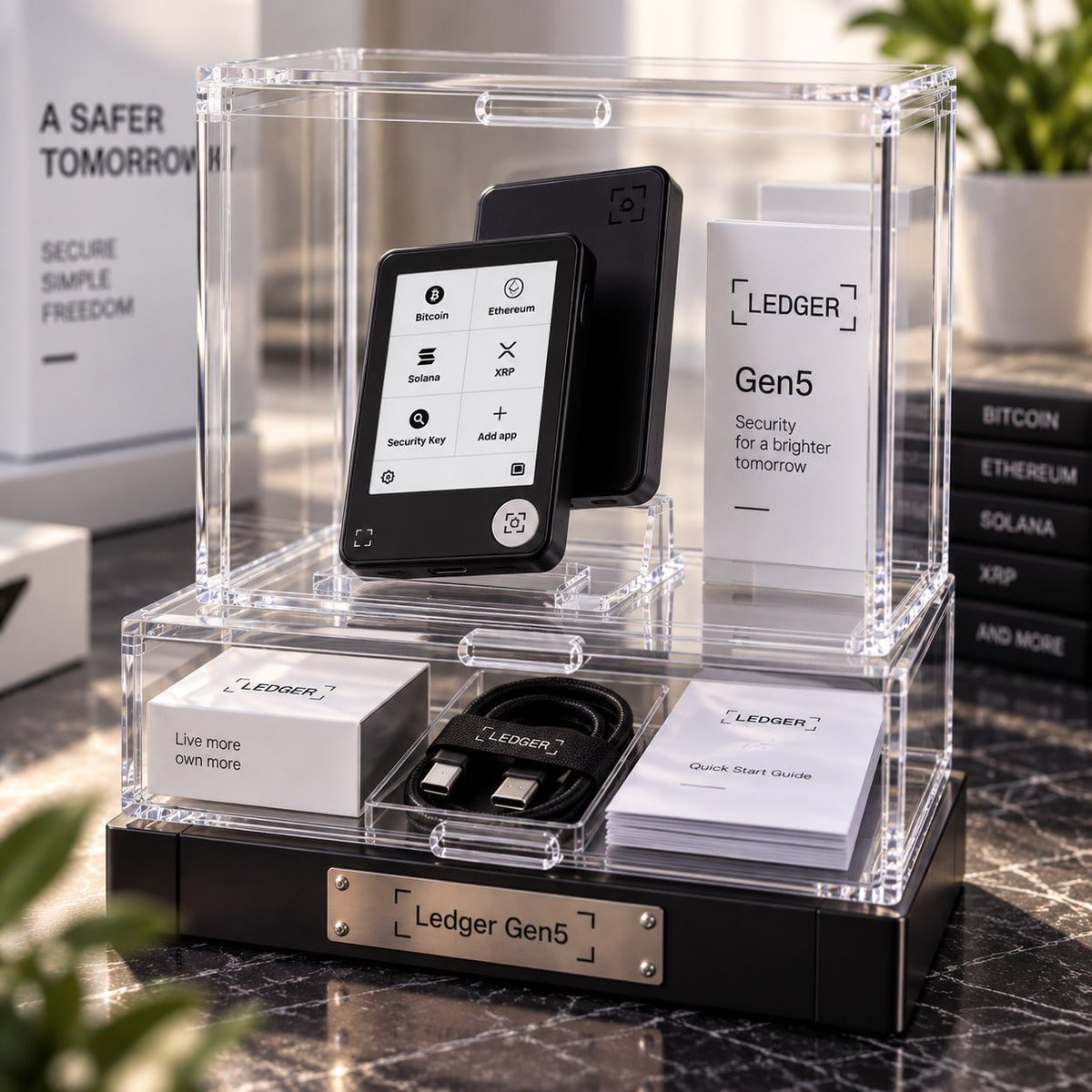 jerry201052019's tweet photo. Ledger Nano Gen5 全新设备｜触控屏｜新款硬件设备​
Ledger Nano Gen5，全新未激活，实物发货。​
特点：
• 触控屏操作
• 支持无线连接功能
• 支持 NFC 相关功能
• 可在设备端查看并确认操作信息
• 新一代 Ledger 硬件设备​
出售的仅为 Ledger Nano Gen5 实体设备，有需要的可以关注博主联系 https://t.co/8tppvBR1kn