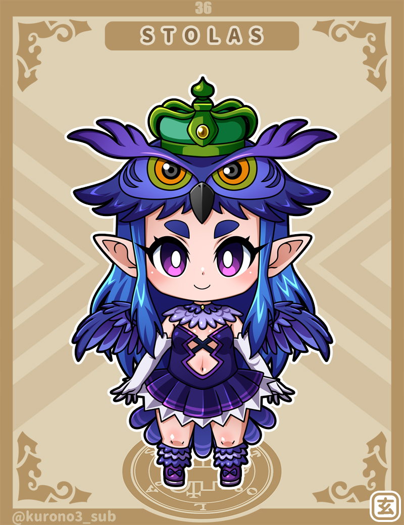kurono3_sub's tweet photo. うちの子【悪魔娘シリーズ】ソロモン72柱擬人化デフォルメ、第36柱ストラス。  #oc #悪魔娘シリーズ https://t.co/iMIqLB0IvV