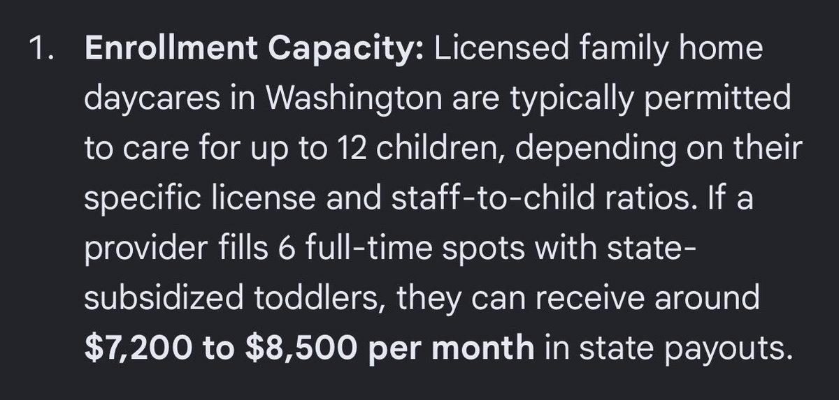KatieDaviscourt's tweet photo. $40,000 to $70,000 per month when the range for home child cares should be between $7,000 to $8,500.

Follow the money. https://t.co/gmfQZ7EAS6