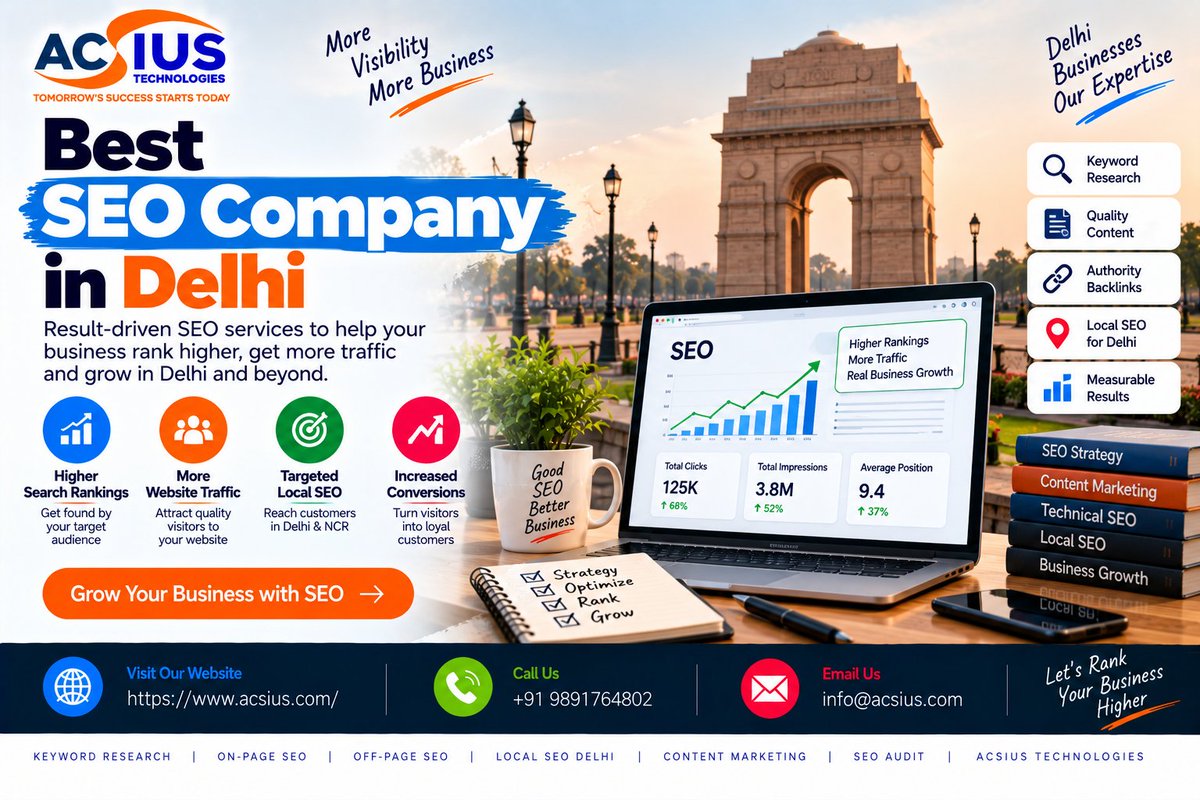 acsius's tweet photo. Searching "Best SEO Company in Delhi"? 🔍

Ask one question first: will they optimize for Google 
AND AI answers (ChatGPT, Perplexity, AI Overviews)?

At ACSIUS, we do both.

👉 https://t.co/egDZ2TxvFH

#SEO #Delhi #AISEO https://t.co/11YtWkzIQX
