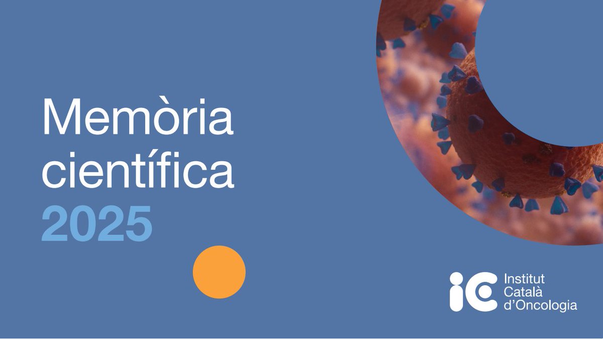 ICO_oncologia's tweet photo. Recerca per avançar contra el càncer i millorar la vida de les persones.
La Memòria Científica 2025 de l’#ICO recull una activitat consolidada: 796 professionals, 584 articles i 658 assaigs clínics en reclutament.
https://t.co/t2WzzJd2Rm
#WorldCancerResearchDay #DiaRecercaCàncer https://t.co/q3vk8vfeEX