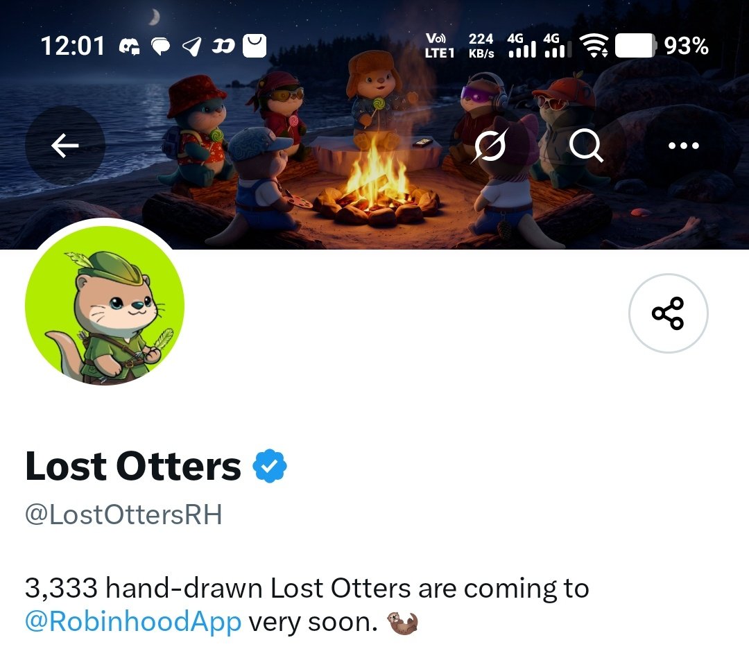 katonduty's tweet photo. Been checking out @LostOttersRH 🦦

A collection of 3,333 hand-drawn Otters coming to Robinhood Chain, built around a mysterious island and a community of wanderers.

The art has been fully rebuilt with new traits, backgrounds, body designs and a stronger visual direction.

After mint, holders are planned to get:
 Fishing with 4 different docks
 Weekly seasons & leaderboards
 Different fish rarities and points
 Daily check-ins
 An expanding island world

Mint: TBA
Price: TBA
Supply: 3,333
Chain: Robinhood Chain
