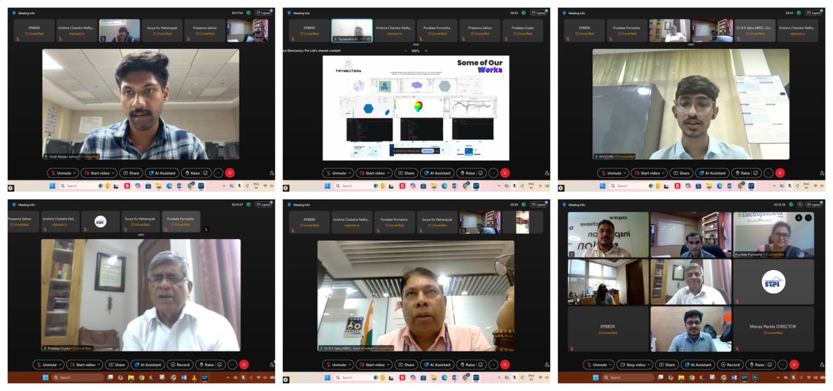 stpiepbbs's tweet photo. The 5th SSSC Meeting under the GENESIS EIR 3.0 Program of MSH was conducted by @stpiepbbs.The meeting featured presentations by shortlisted applicants,followed by technical discussions &amp; deliberations by the Selection Committee on their innov.,tech. propositions &amp;product develop. https://t.co/7egvnu2cUh