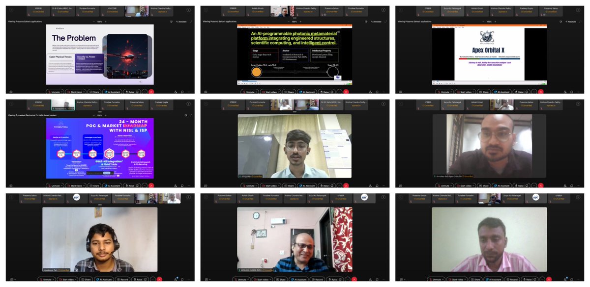 stpiepbbs's tweet photo. The 5th SSSC Meeting under the GENESIS EIR 3.0 Program of MSH was conducted by @stpiepbbs.The meeting featured presentations by shortlisted applicants,followed by technical discussions &amp; deliberations by the Selection Committee on their innov.,tech. propositions &amp;product develop. https://t.co/7egvnu2cUh
