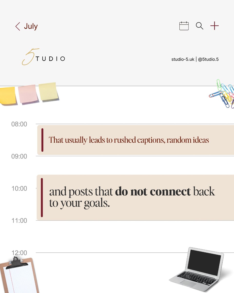 5tudio5's tweet photo. Marketing shouldn’t feel like something you’re constantly chasing.

When content is planned properly, ideas feel stronger, the message sharpens, and your brand shows up with more confidence. https://t.co/E54clIf6hk
