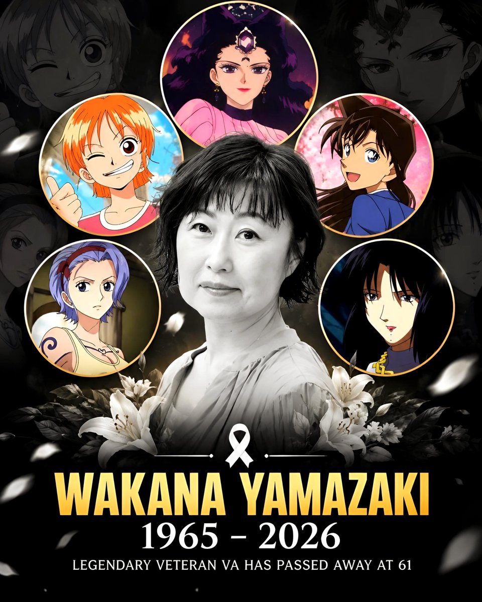 A2CVIBES26's tweet photo. 🕊️ REST IN PEACE, WAKANA YAMAZAKI — 1965–2026

The voice behind Ran Mouri has fallen silent. ❤️

Wakana Yamazaki, the legendary Japanese voice actress best known as Ran Mouri in Detective Conan, has passed away at the age of 61. For nearly three decades, her voice brought Ran’s courage, kindness, emotions, and unforgettable moments to life for generations of anime fans.

Fans will also remember her as Nojiko in One Piece, Nami during Akemi Okamura’s maternity leave, Arukenimon in Digimon Adventure 02, Koan in Sailor Moon, Ayane in Dead or Alive, and many more beloved characters.

Her voice became part of countless childhoods and unforgettable memories. Thank you for giving life to characters we will never forget. Your voice will continue to live on through them.

Rest in peace, Wakana Yamazaki.
