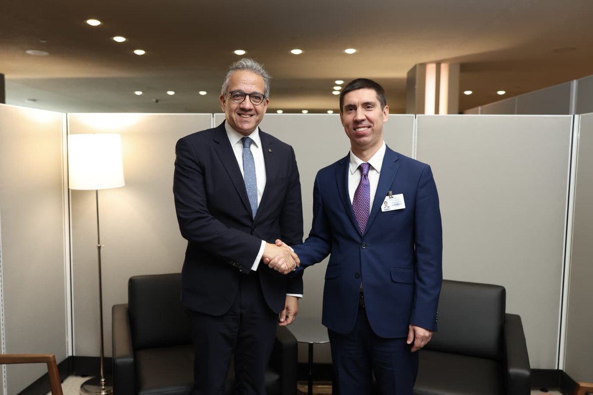 MihaiPopsoi's tweet photo. Productive exchange with @UNESCO Director-General Khaled El-Enany on strengthening 🇲🇩–UNESCO cooperation in cultural heritage, education, AI and media literacy. We value UNESCO’s expertise and look forward to deepening our cooperation as Moldova advances on its EU path. https://t.co/loNIrJNLVi