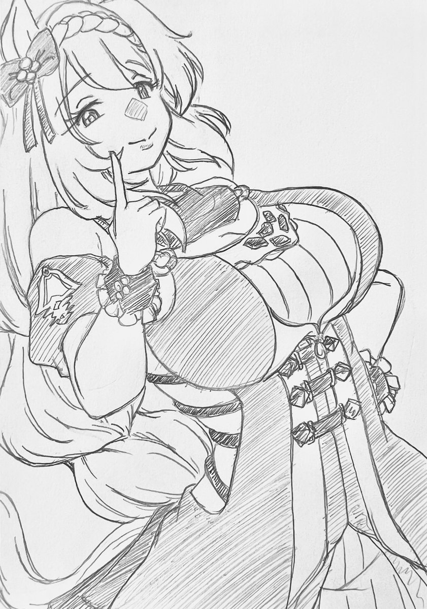 iceedgemarn's tweet photo. 今日の私は絶好調ですよぉ〜❣️
いつもよりトレーナーさんのお世話できたので💕
#umamusume #アリイラスト https://t.co/TU4RWnVcom