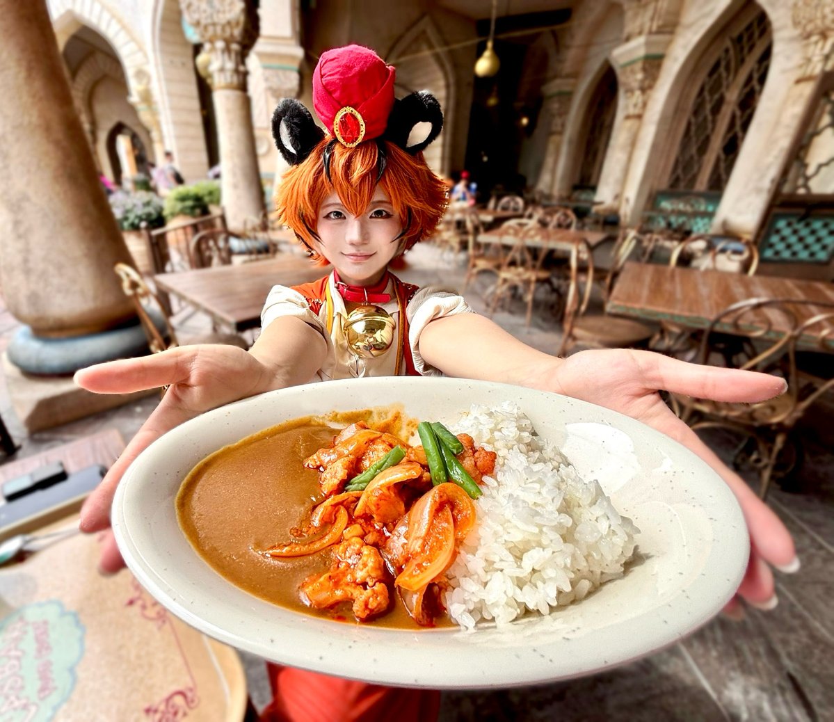 UziMokoMan's tweet photo. たべものみせてくれる🐯肉食とは？
 #dハロ仮装  #dハロ仮装2026 https://t.co/fZzZMuwioU