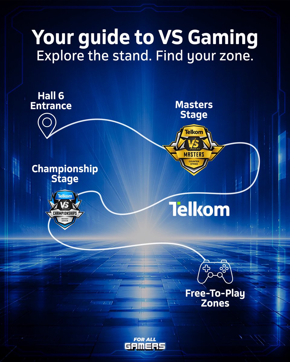 VSGamingWorld's tweet photo. 🎮 Ready to explore VS Gaming at Comic Con Africa?
From Free-to-Play Zones to epic gaming experiences, there’s something for everyone!🔥
📍 Find us at Hall 6

👀Which experience are you trying first? 
#TelkomVSGaming #ComicConAfrica https://t.co/yWd50XGHGh