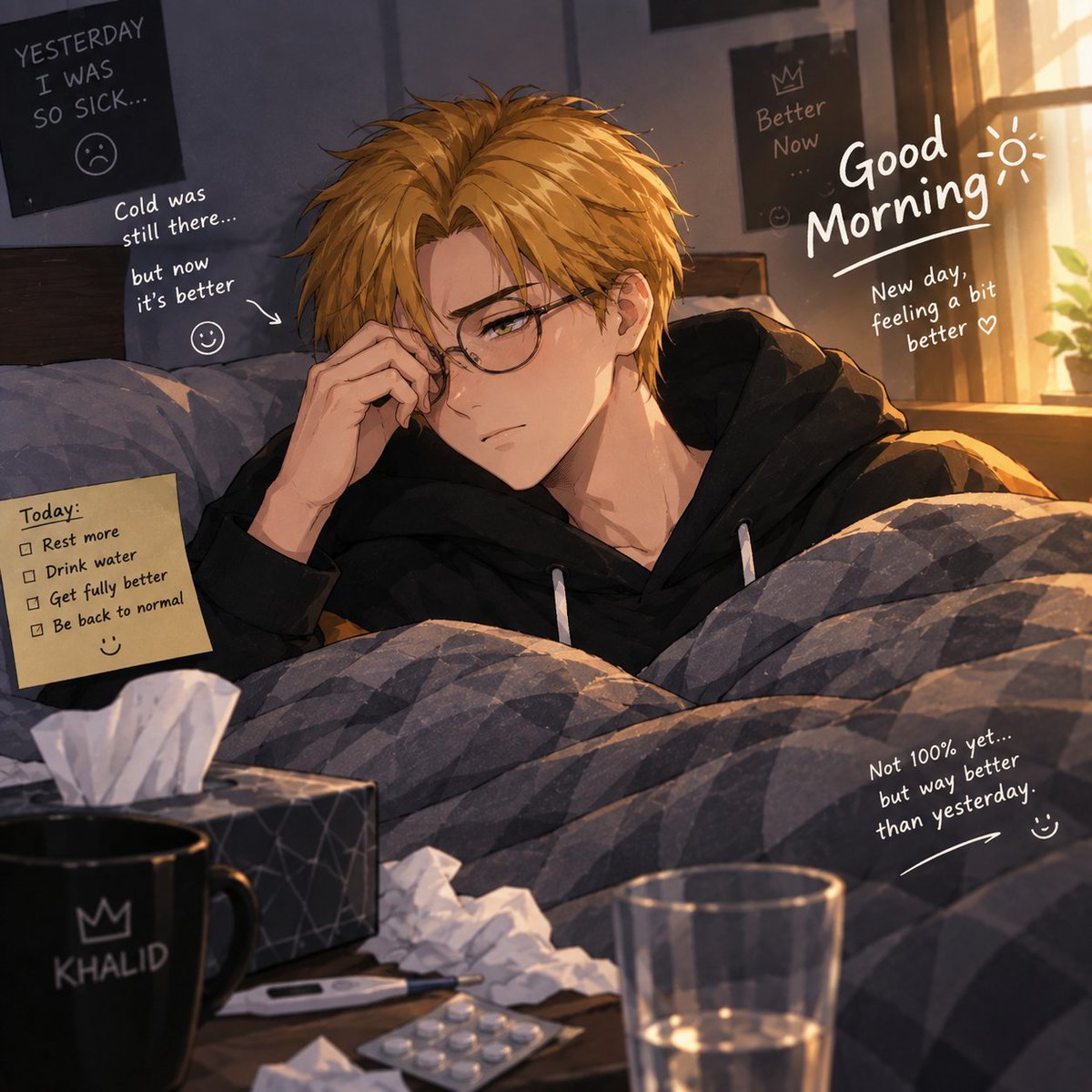 Web3_Khalid's tweet photo. Good morning..  GM CTs

Last night I wasn’t feeling my best, but thankfully the cold feels a little better this morning. Still not 100%, but definitely feeling much better than yesterday. 🤍

Slowly getting back to normal.
Hope everyone has a beautiful morning. 

Keep connect 🫂 https://t.co/Jgz7gRFej6