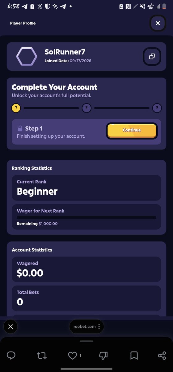 SolRunner7's tweet photo. @highergam ROOOOOO 🔥 Been rocking with you and under your code this $500 would hit different fr 😭💰

ROOO username: SolRunner7 

RT’d   hoping you spot your boy! 🙏🏽🔥 https://t.co/WVlY1Hcg1S