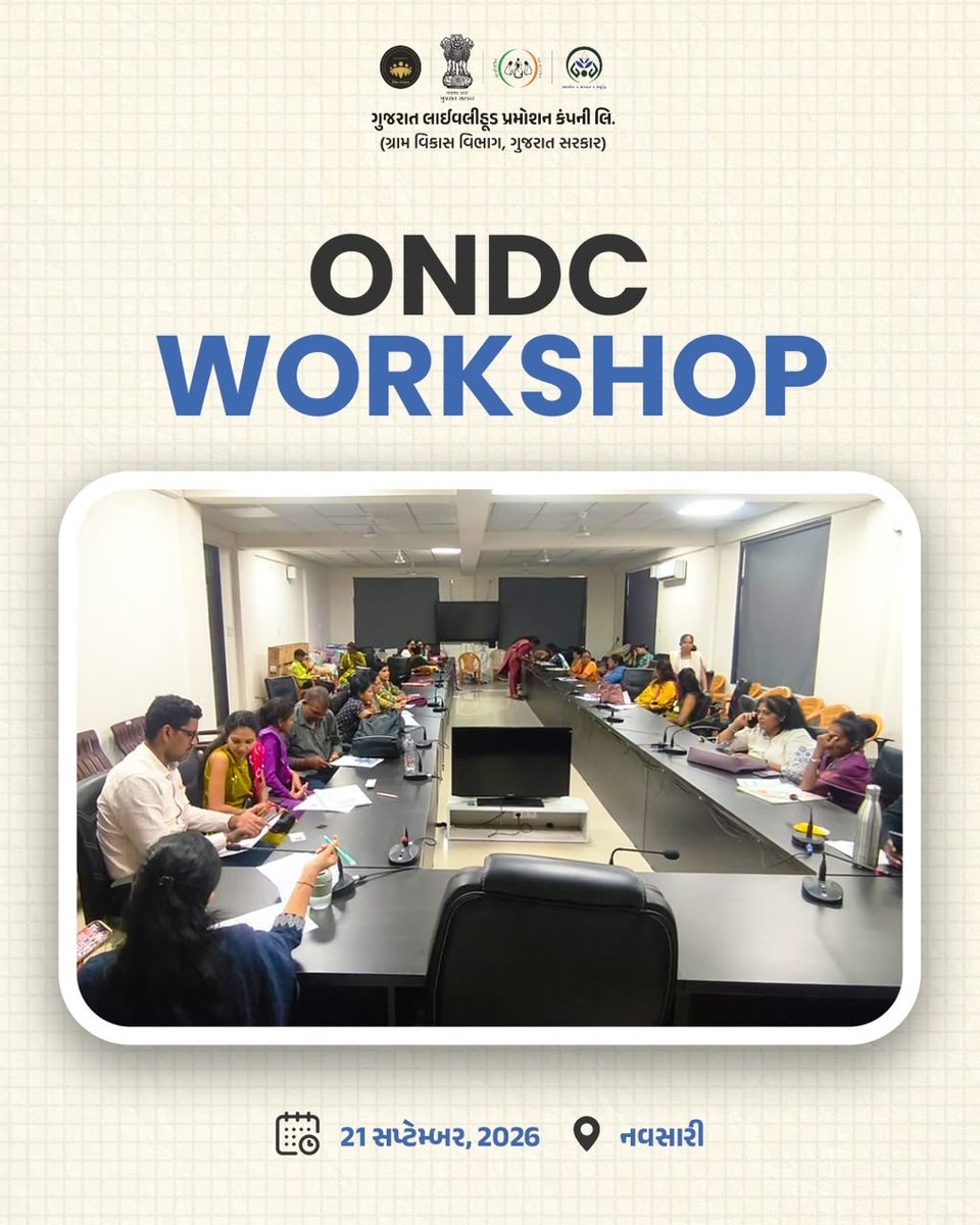 GlpcLivelihood's tweet photo. 🔸 નવસારી ખાતે યોજાયેલા ONDC (Open Network for Digital Commerce) વર્કશોપમાં 35 થી વધુ સખી મંડળની બહેનોએ ઉત્સાહપૂર્વક ભાગ લીધો. 

🔸 વર્કશોપ દરમિયાન ONDC પ્લેટફોર્મ અંગે જરૂરી માર્ગદર્શન આપવામાં આવ્યું તેમજ 28 બહેનોનું સફળતાપૂર્વક રજીસ્ટ્રેશન કરવામાં આવ્યું.

🔸 આ પહેલ બહેનોના ઉત્પાદનોને ડિજિટલ બજાર સાથે જોડીને વધુ વ્યાપક ગ્રાહકવર્ગ સુધી પહોંચવાની નવી તકો પ્રદાન કરશે.

#ONDC #SakhiMandal #WomenEmpowerment #GLPC #SHG