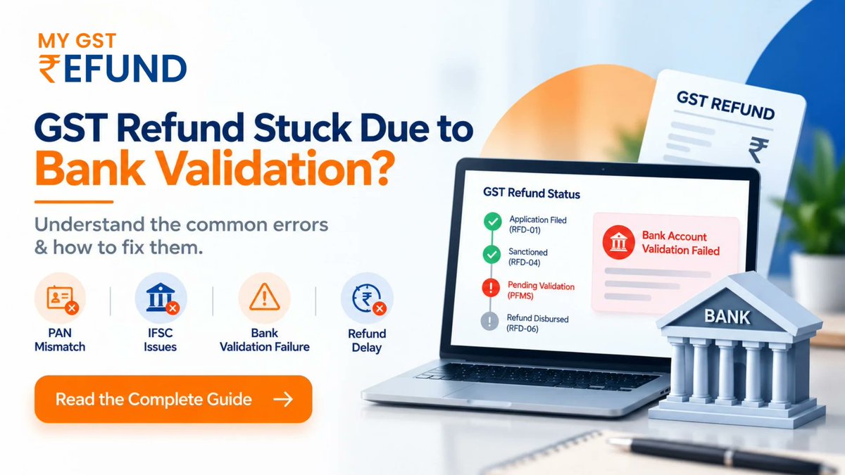 mygstrefund's tweet photo. 𝗜𝘀 𝘆𝗼𝘂𝗿 𝗚𝗦𝗧 𝗿𝗲𝗳𝘂𝗻𝗱 𝘀𝘁𝘂𝗰𝗸 𝗲𝘃𝗲𝗻 𝗮𝗳𝘁𝗲𝗿 𝗮𝗽𝗽𝗿𝗼𝘃𝗮𝗹?
👉 Read here: https://t.co/O2Om0BbJ0O
#GSTRefund #PFMS #GSTCompliance #GSTIndia #TaxProfessionals #Exporters #Finance #MYGSTRefund https://t.co/48UXyLhSjT