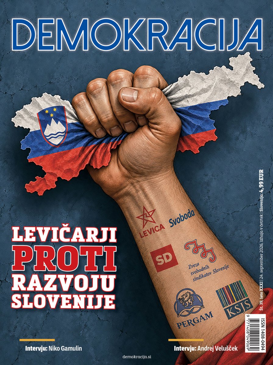 Metod_Berlec's tweet photo. DEMOKRACIJA TEDNIK REVIJA Vabljeni k nakupu in branju nove št. revije @Demokracija1!!! V njej objavljamo: Vladajoča koalicija: Bliža se referendumski dan, ko bomo na enem zakonodajnem ter treh posvetovalnih referendumih obkrožili štirikrat ZA. Razlogov za to pa je več kot dovolj! Potem ko je ministrstvo za izobraževanje napovedalo vrnitev k osemletni osnovni šoli, se je močno vznemiril oče šolske reforme iz časa tranzicije Slavko Gaber. Kot opozarja premier @JJansaSDS, se je javni sektor v zadnjih letih pretirano razbohotil, zato bo potrebna velika reforma ter prehod zaposlenih iz javnega v zasebni sektor. Tako stranke tranzicijske levice kakor starorežimski sindikati skušajo z zbiranjem podpisov onemogočiti interventni zakon, a pri tem jim ne gre najbolje. Dr. @NikoGamulin je v intervjuju spregovoril o informacijski varnosti ter umetni inteligenci, dr. @anton_veluscek pa o naših davnih prednikih – koliščarjih. Tednik Demokracija – pravica vedeti več!
