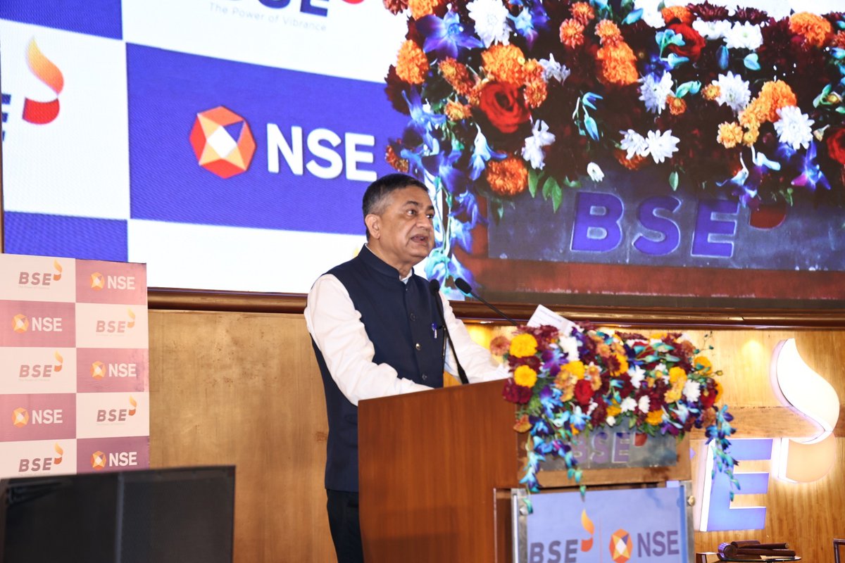 NSEIndia's tweet photo. We are listed!

National Stock Exchange of India Limited (NSE) is India's largest stock exchange and one of the world's leading multi-asset exchange platforms. NSE provides a vertically integrated ecosystem comprising trading, clearing, settlement, listing, market data, index services, and regulatory oversight across multiple asset classes, including equities, derivatives, currency derivatives, commodities, debt securities, and mutual funds. The Public issue was of INR 22,562 cr.

#NSEIndia #listing #IPO #StockMarket #ShareMarket #NationalStockExchangeOfIndiaLtd @ashishchauhan 

(1/2)