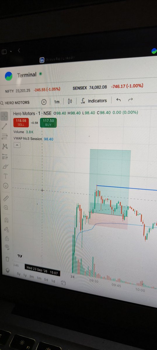 OrionAdi's tweet photo. #Heromotors BE
#NSE 1.5R
#indomim 3R
#SSRetail 3R
#intraday https://t.co/iTUNgpl4i5