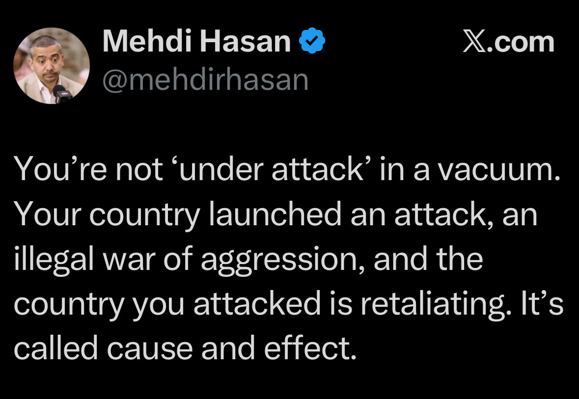 JoshGeller10's tweet photo. @mehdirhasan cause and effect as a commentator once said https://t.co/AhfpmQn7eA