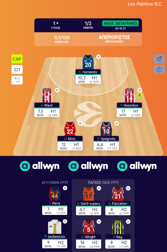 astraxanas's tweet photo. Locked in for Round 1. 🔒🏀🔴⚪️🔴⚪️

99.9/100 credits spent. Now we see if the picks deliver. 👀

Let the EuroLeague Fantasy season begin! 🔥

#EuroLeagueFantasy #EuroLeague #FantasyBasketball #EuroLeague2026 https://t.co/AT0hBhTAPy