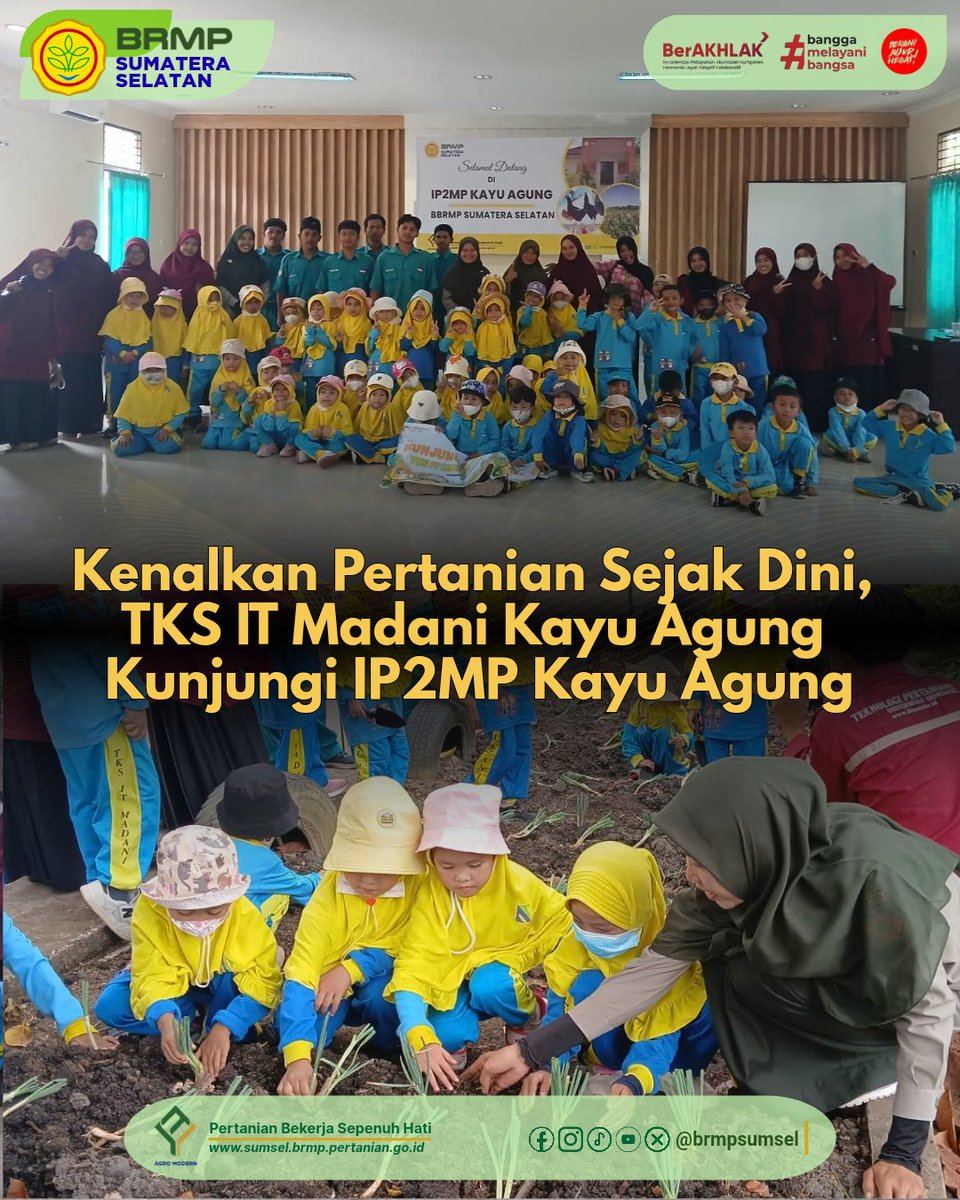 brmpsumsel's tweet photo. Kenalkan Pertanian Sejak Dini, TKS IT Madani Kayu Agung Kunjungi IP2MP Kayu Agung

Baca berita selengkapnya di link :​https://t.co/vy2peQCBNI

​#BRMPSumsel #IP2MPKayuagung #KunjunganEdukasi #Edutrip #PertanianMasaDepan https://t.co/SVW20HVc1e