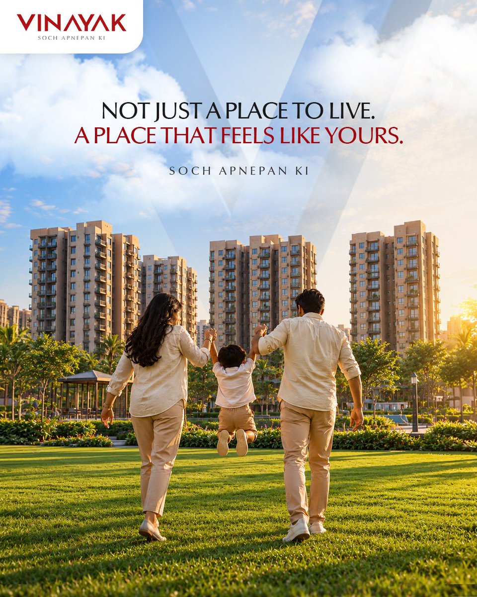 GroupVinayak's tweet photo. A home is more than walls, rooms and an address. It’s the feeling of belonging, the comfort of knowing you’re exactly where you’re meant to be.

Vinayak Group | Soch Apnepan Ki
#VinayakGroup #SochApnepanKi #Home #Kolkata https://t.co/dNjNiO1qgW