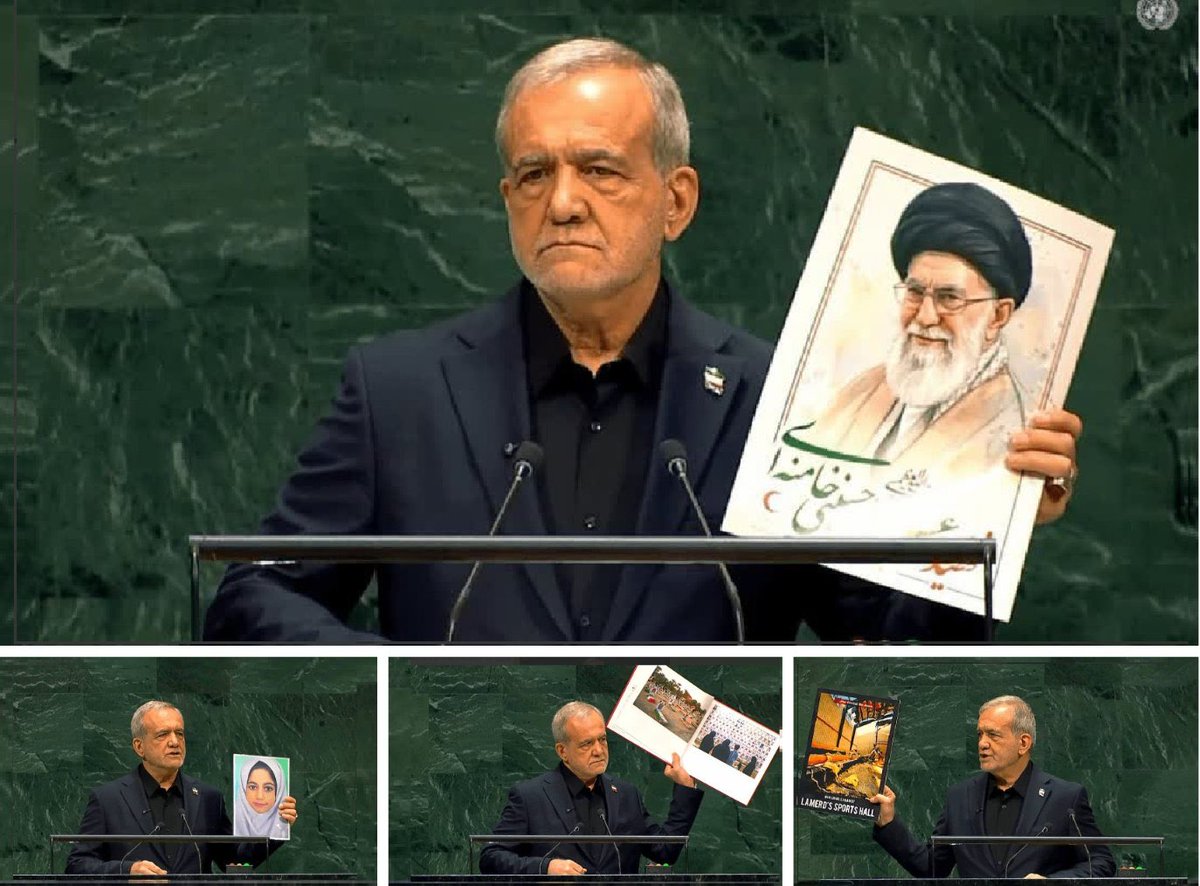 JavanmardMehdi's tweet photo. آقای پزشکیان در مجمع عمومی سازمان ملل، حرفهای بجا و درستی گفتند. در واقع حرفهای سالیان اخیر مردم ایران، از زبان رییس جمهور محترم گفته شد. باید منصف بود، حرفهای ایشان نشانه اتحاد و عزم ملی برای داشتن آینده ای سربلند و قدرتمند است. این یعنی ما همه پشت همیم، همدل و یک هدف داریم. https://t.co/1YbmocmwWP