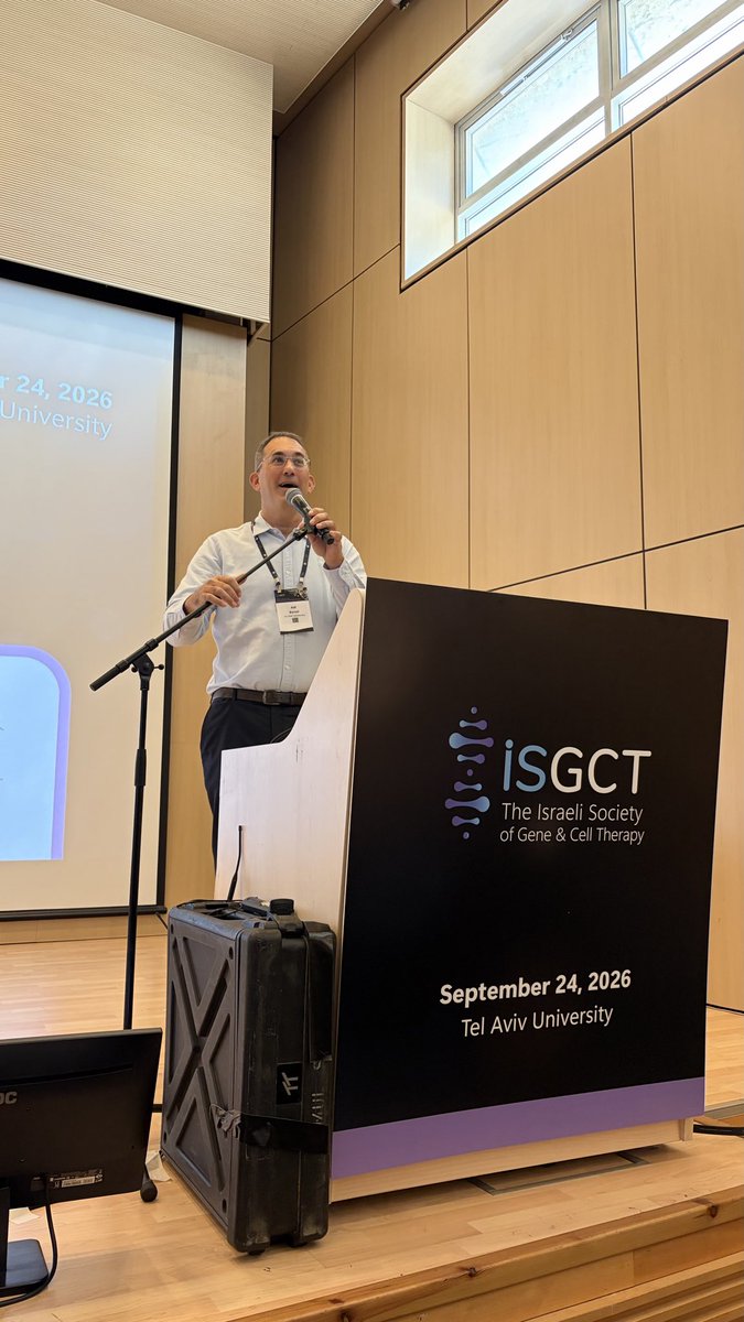 DfmLab's tweet photo. Kicking off the ISGCT 2026 meeting with inspiring opening remarks from our President, @Adibarzel, followed by a keynote address from our very own “savior,” @DanPeer. #ISGCT26 #genetherapy #genomeediting https://t.co/J67iwZqj93