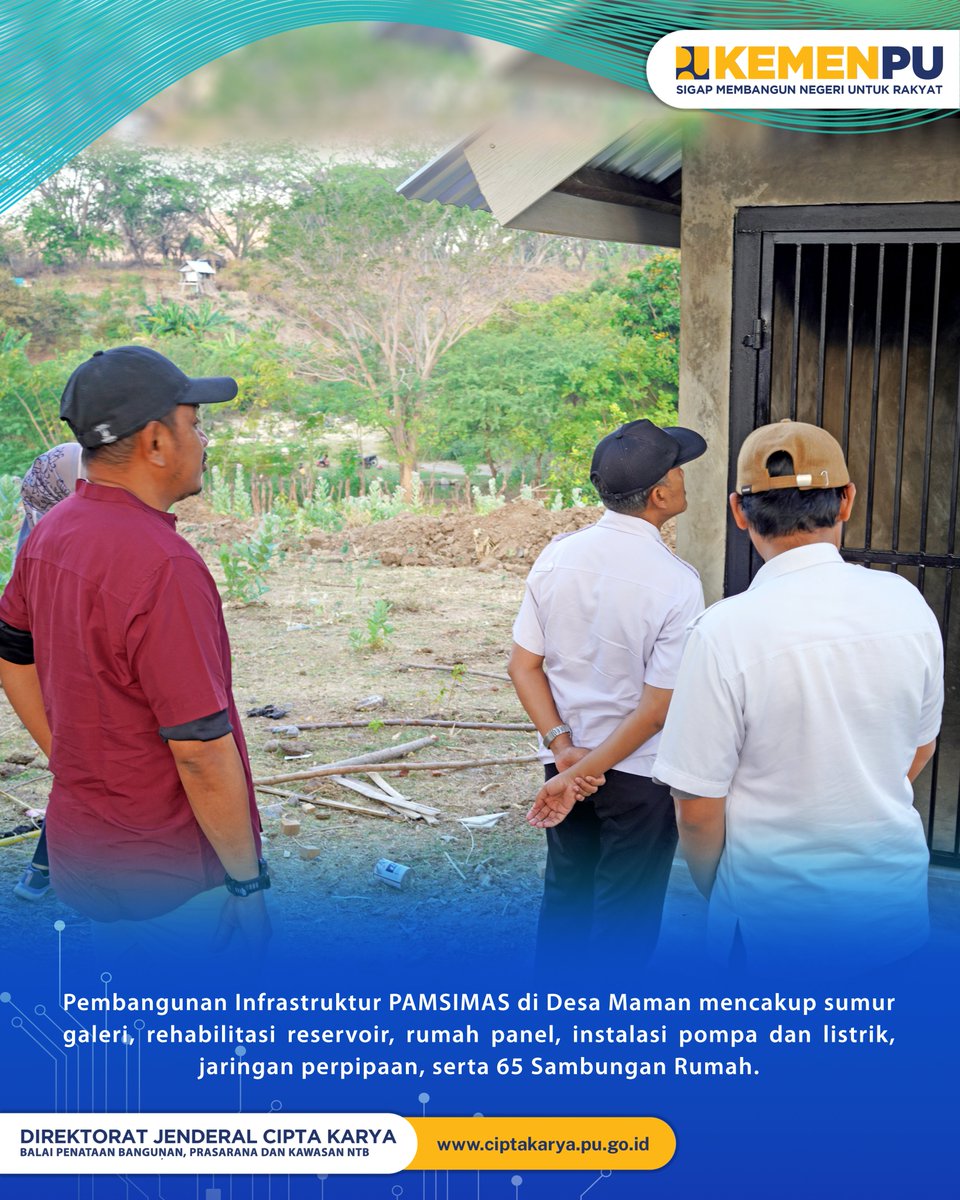 BPBPKNTB's tweet photo. Kepala BPBPK NTB Dades Prinandes didampingi PPK Air Minum Faisal Temin Hamsyir melaksanakan monitoring dan evaluasi Program Pamsimas TA 2026 di Desa Maman, Kabupaten Sumbawa.
. https://t.co/Tg6v1nT0Lu