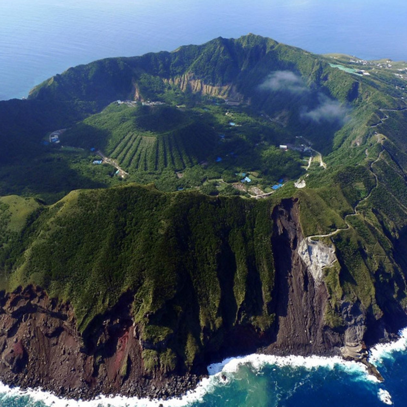 Aogashima Is One of Japan's Most Remote Villages

Aogashima is a remote volcanic island in Japan's Izu Islands where about 160 people live inside a rare double-