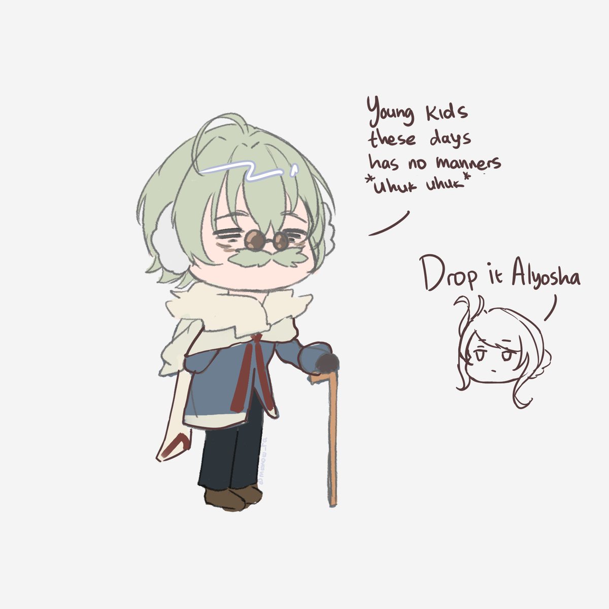 mamow_ra's tweet photo. cutest grandpa ever 

#Alyosha #GenshinImpactㅤ https://t.co/u4OelBikfT