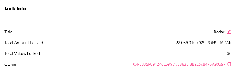 ponsradar_rh's tweet photo. $RADYX Succesfully locked
https://t.co/ecHJtoKvQm https://t.co/o0k3nUCyF5