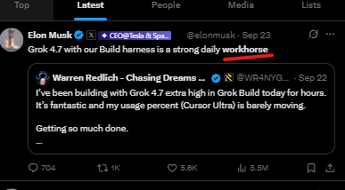 MarioPrezldente's tweet photo. AN X EMPLOYEE JUST SHILLED A GROK HORSE?

AT THE END OF THE VIDEO HE SAYS 'CRYPTO'

IS THIS THE GROK HORSE??

Elon even said the new grok is a strong 'workhorse'

https://t.co/U4nsd0WcdE
https://t.co/peA74izdul https://t.co/nnNKP4aXZY